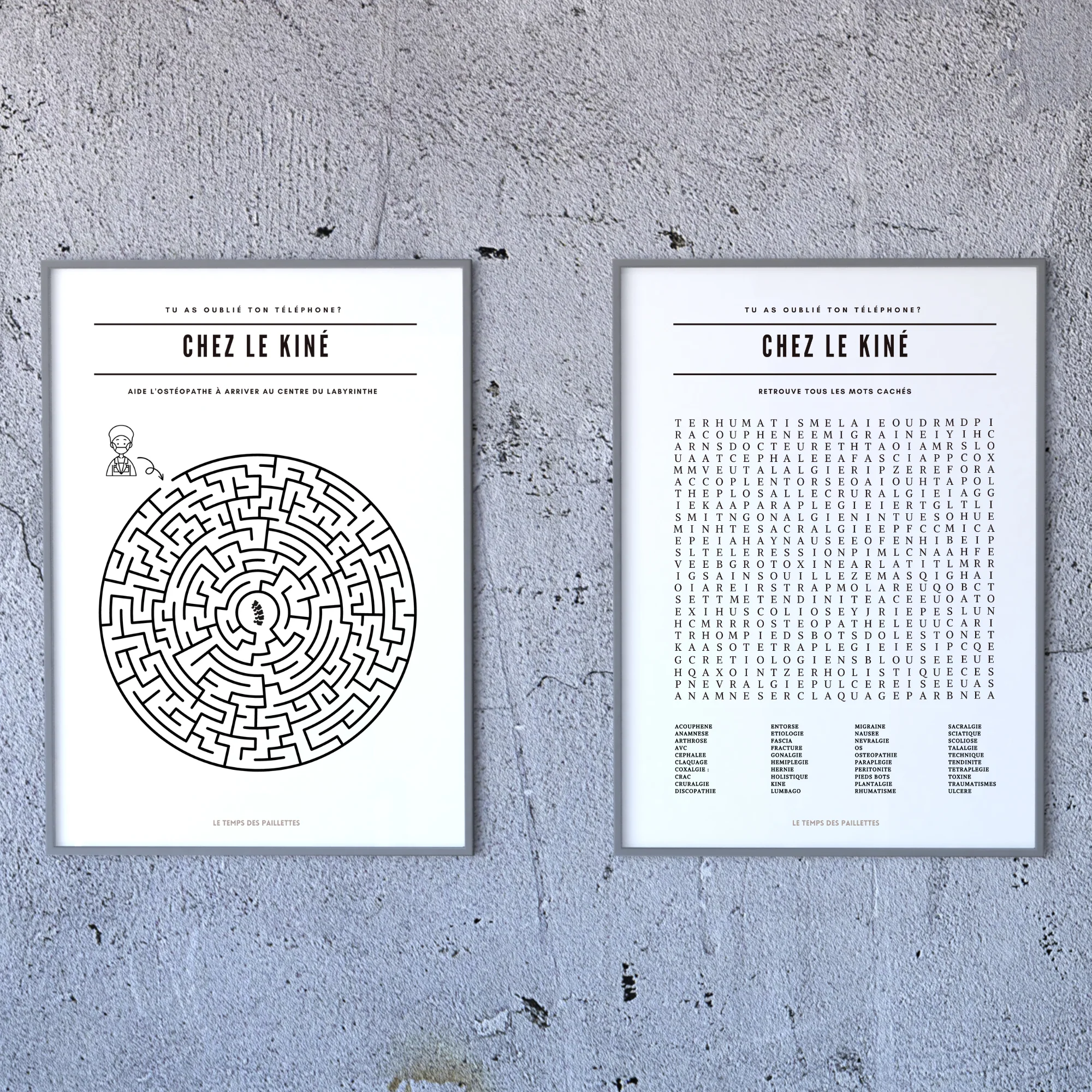 Duo 2 Posters pour salle d'attente kinésithérapeute - Affiche chez le kiné – Image 3