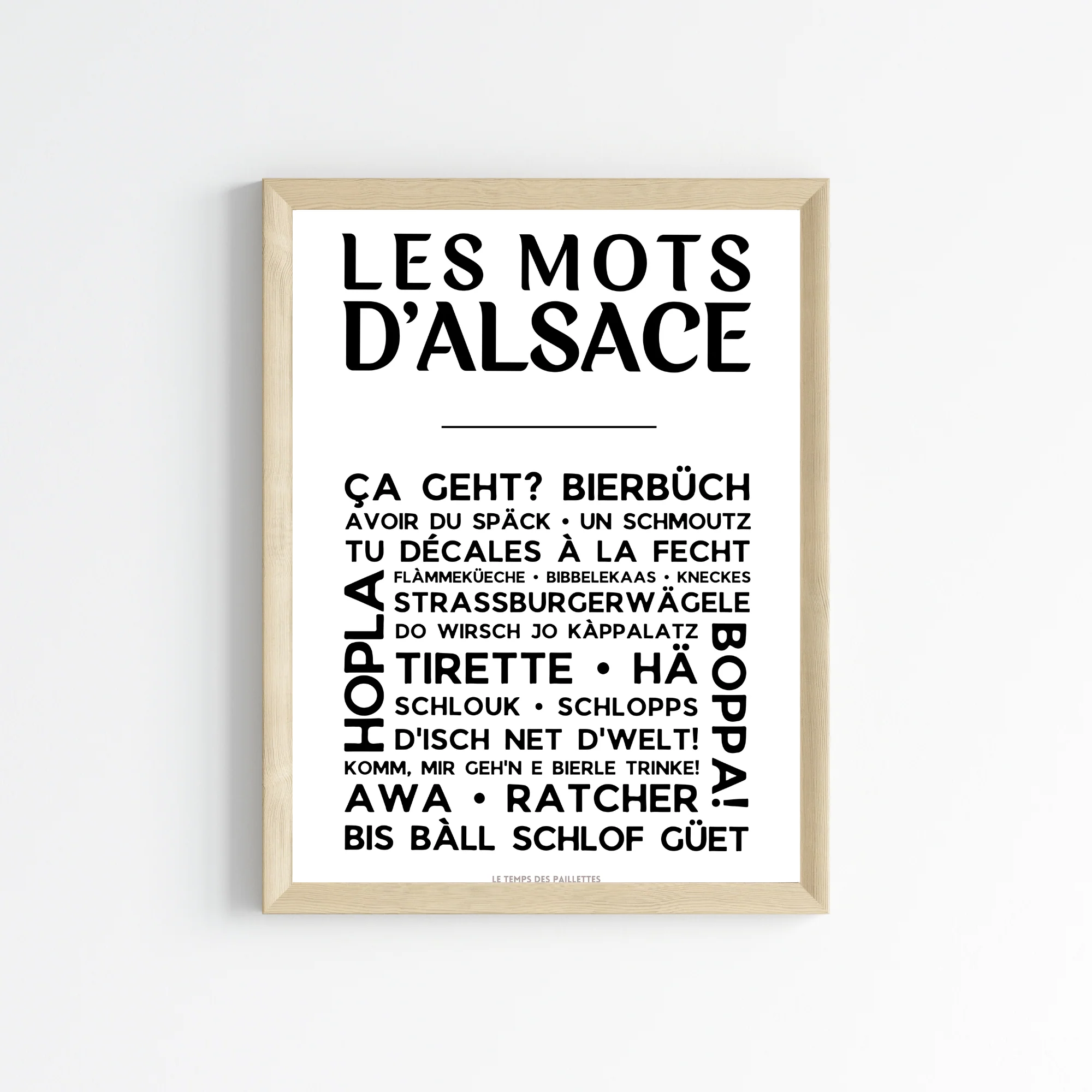 Affiche L'Alsacien - Poster mots d'alsace par Le Temps des Paillettes – Image 2