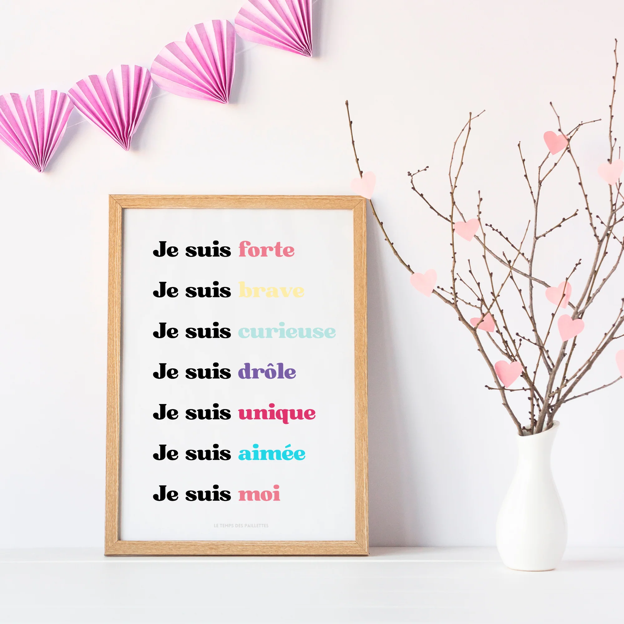 Affiche affirmations positives enfant - affirmations personnalisées - affirmations pour enfants par Le Temps des Paillettes – Image 4