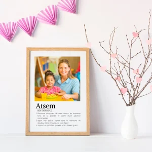Affiche ATSEM personnalisée photos - cadeau personnalisée ATSEM par Le Temps des Paillettes