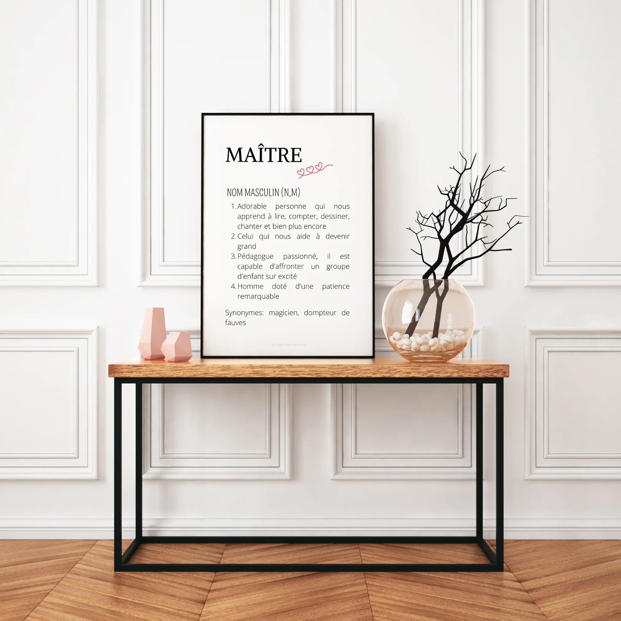 Affiche définition Maître personnalisée - cadeau Maître personnalisée - cadre Maître par Le Temps des Paillettes – Image 4