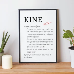 Affiche définition kiné - Affiche minimalistes pour salle d'attente
