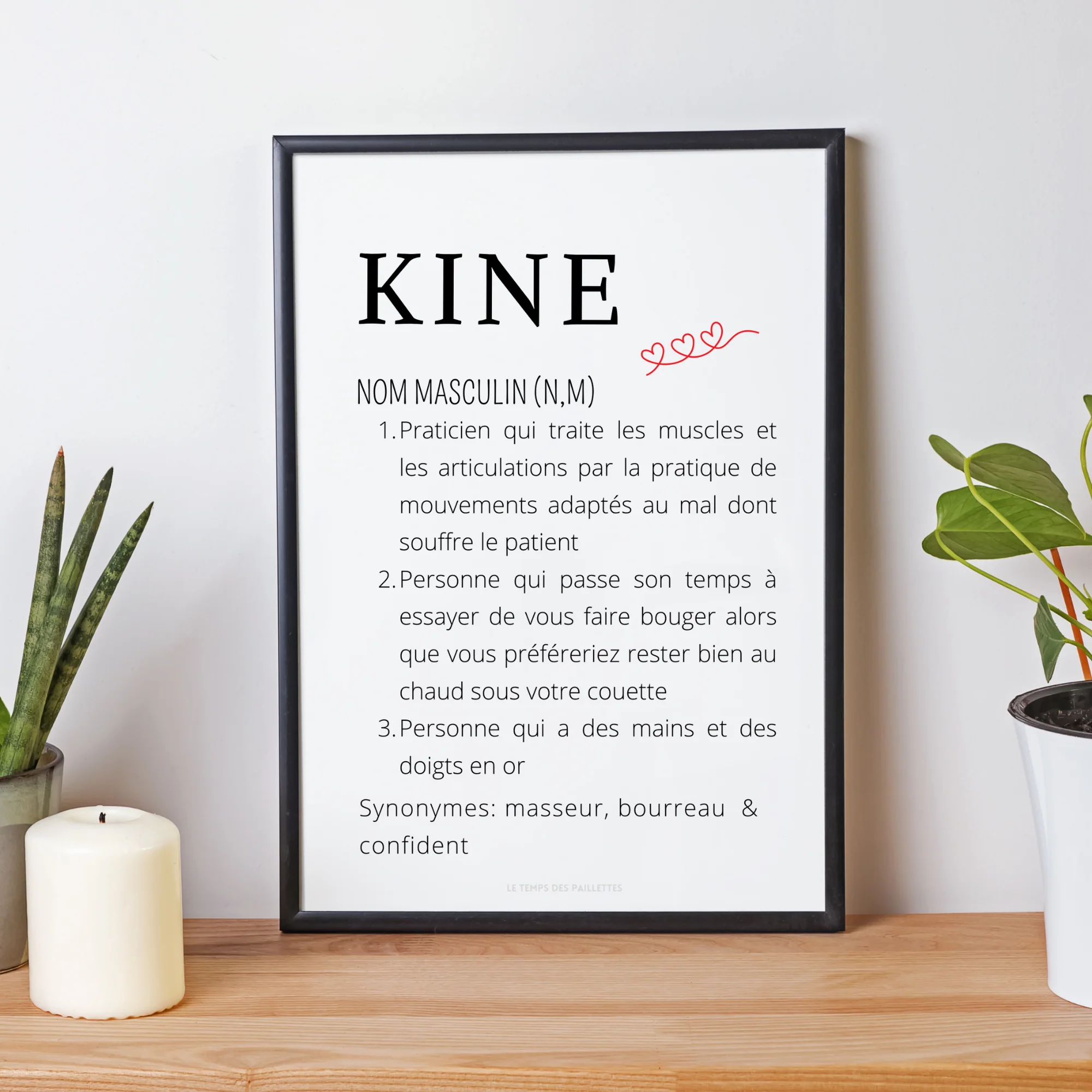 Affiche définition kiné - Affiche minimalistes pour salle d'attente