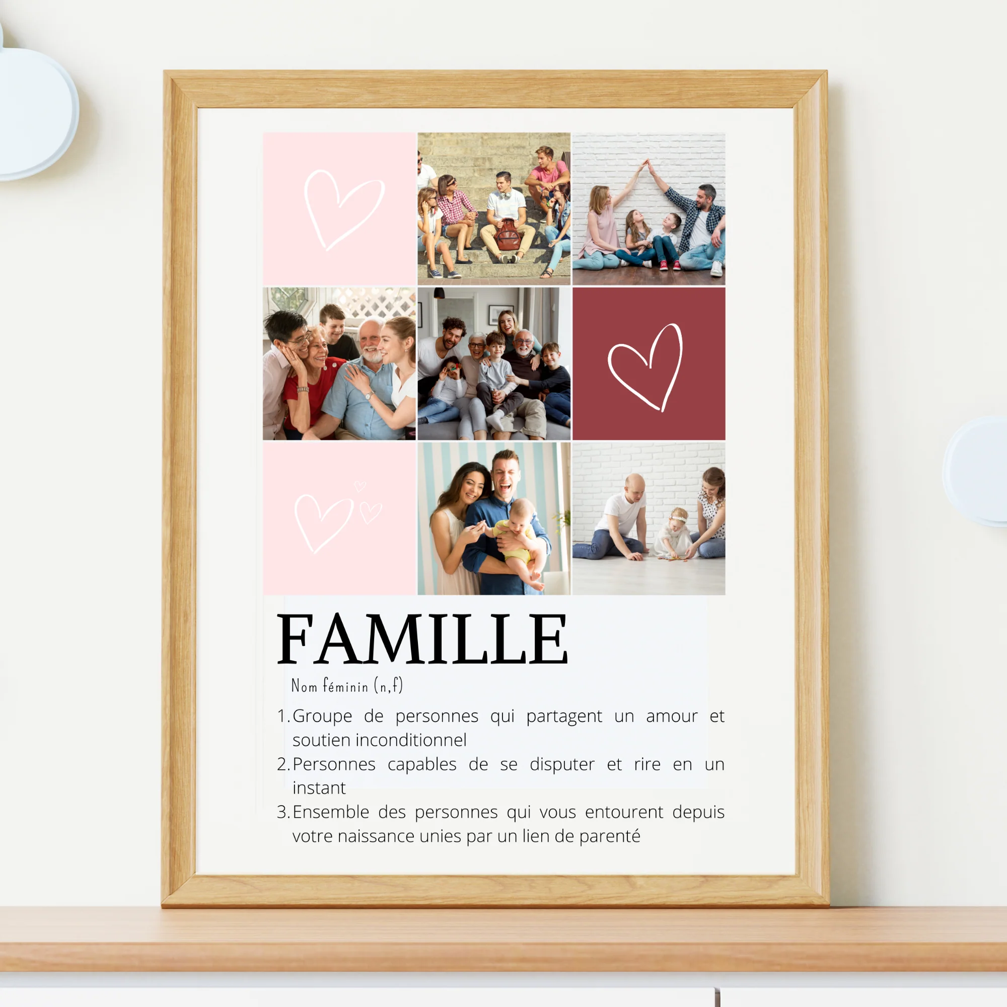 Affiche famille personnalisée photos - cadeau personnalisée pour famille par Le Temps des Paillettes – Image 2
