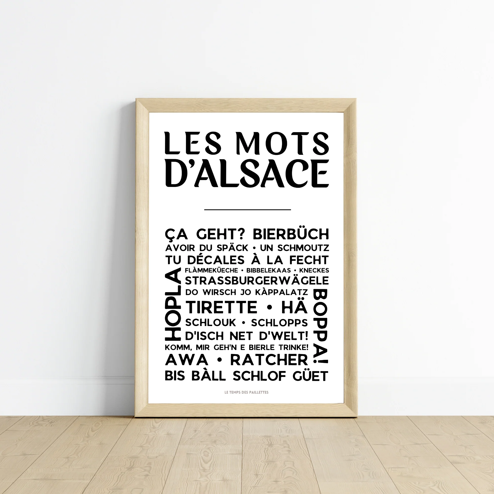Affiche L'Alsacien - Poster mots d'alsace par Le Temps des Paillettes