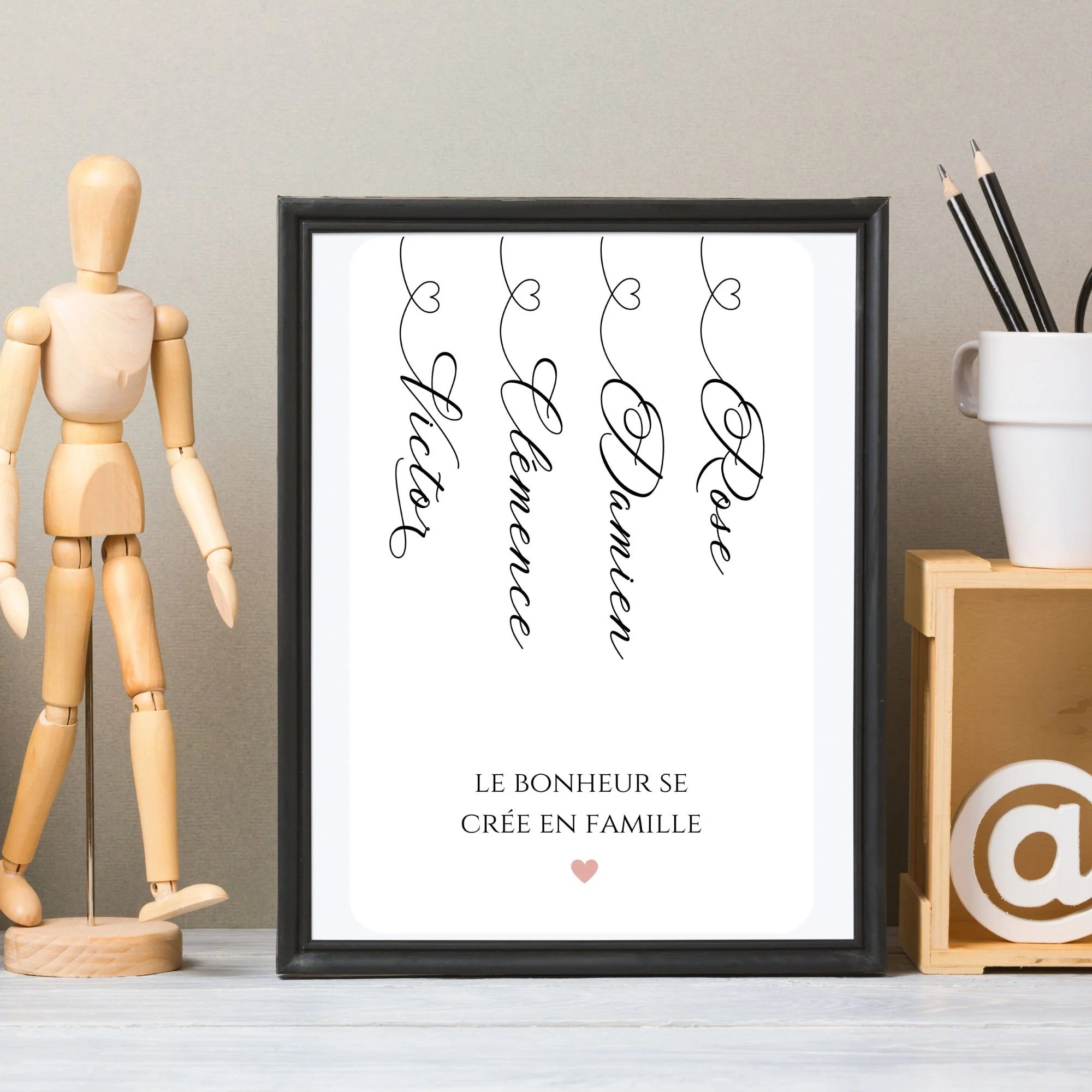Affiche Famille Prénoms - Affiche Personnalisée Famille par Le Temps des Paillettes – Image 3