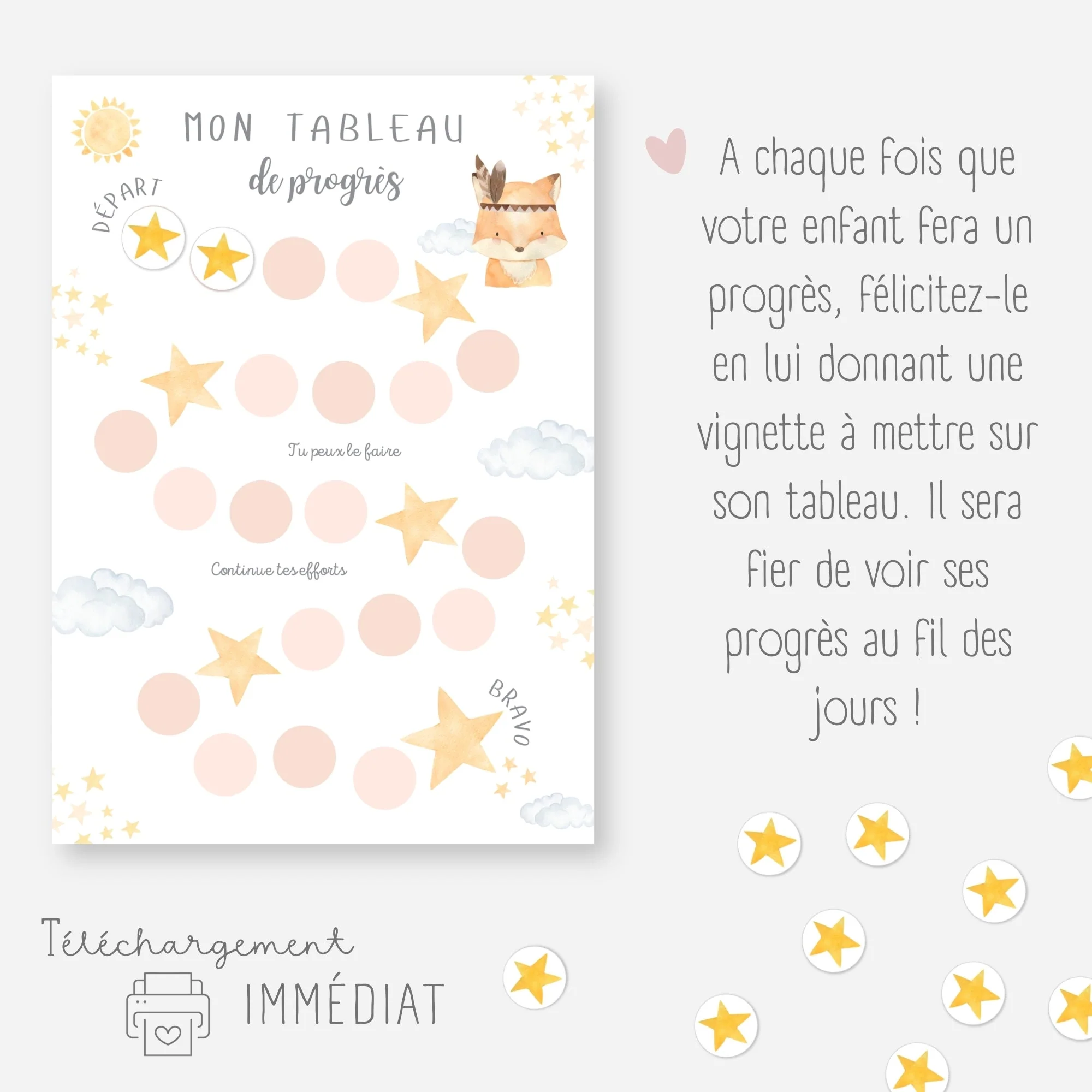 Affiche de progrès enfant - Je progresse – Image 3