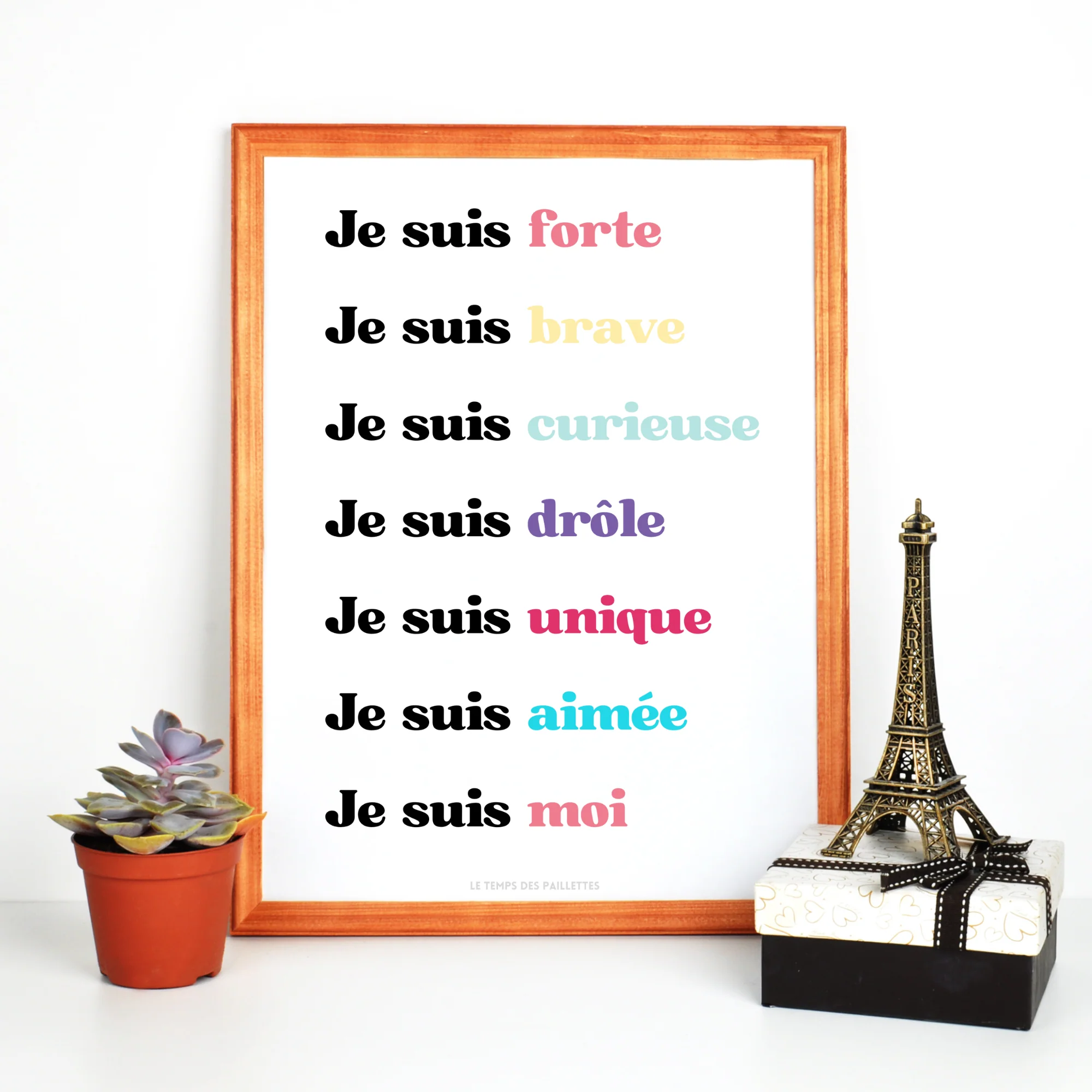 Affiche affirmations positives enfant - affirmations personnalisées - affirmations pour enfants par Le Temps des Paillettes – Image 5