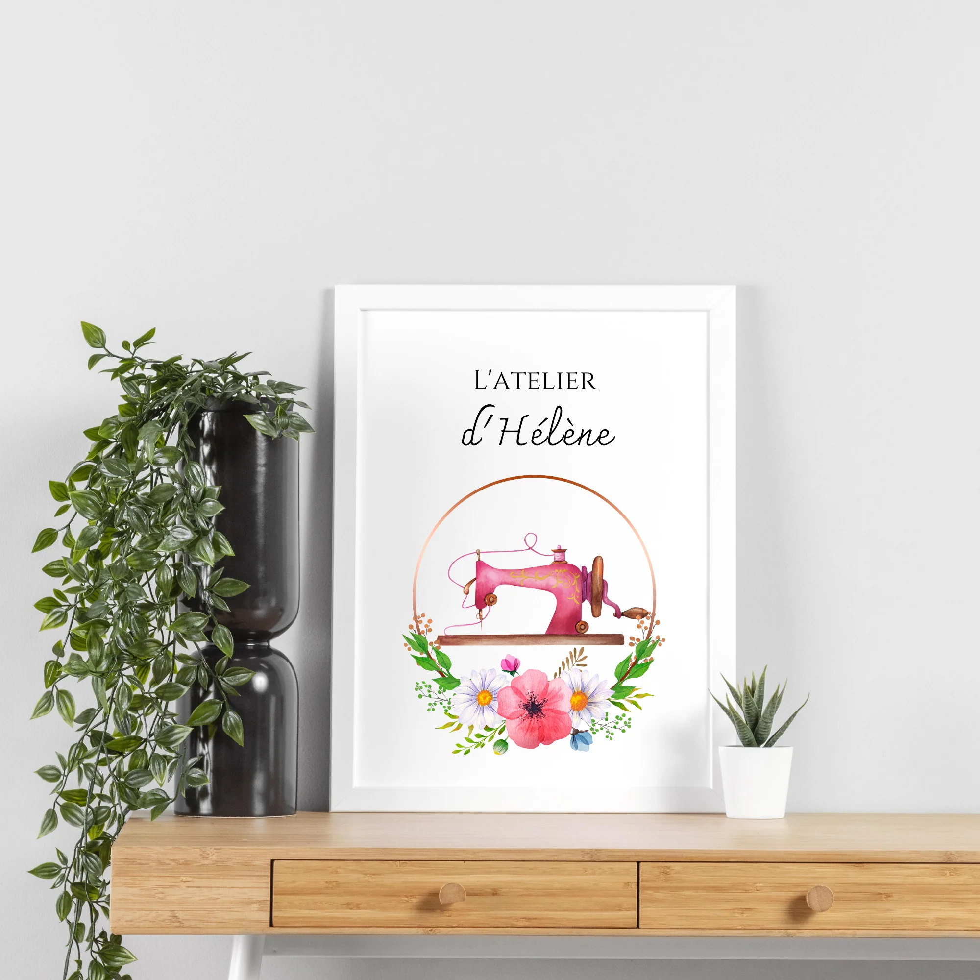Affiche Atelier de Couture Personnalisée - Affiche couturière personnalisée - cadeau pour couturière par Le Temps des Paillettes – Image 3