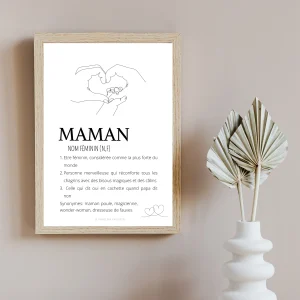 Affiche Définition maman personnalisée - cadeau fête des mères