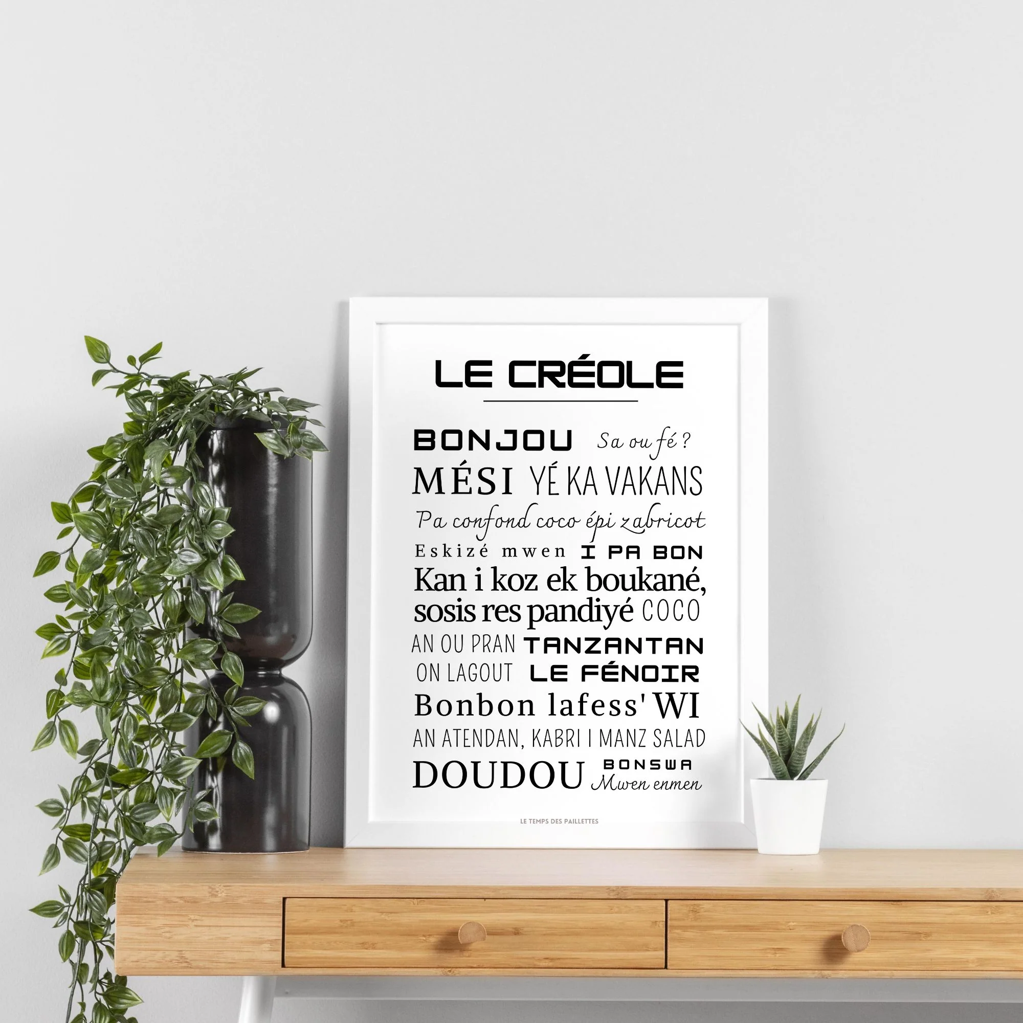 Affiche Le créole - Affiche mots et expressions en créole - Affiche minimaliste antille par Le Temps des Paillettes – Image 3