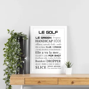Affiche Golf- Affiche mots et expressions du Golf- Poster Golf - Affiche sport à imprimer par Le Temps des Paillettes