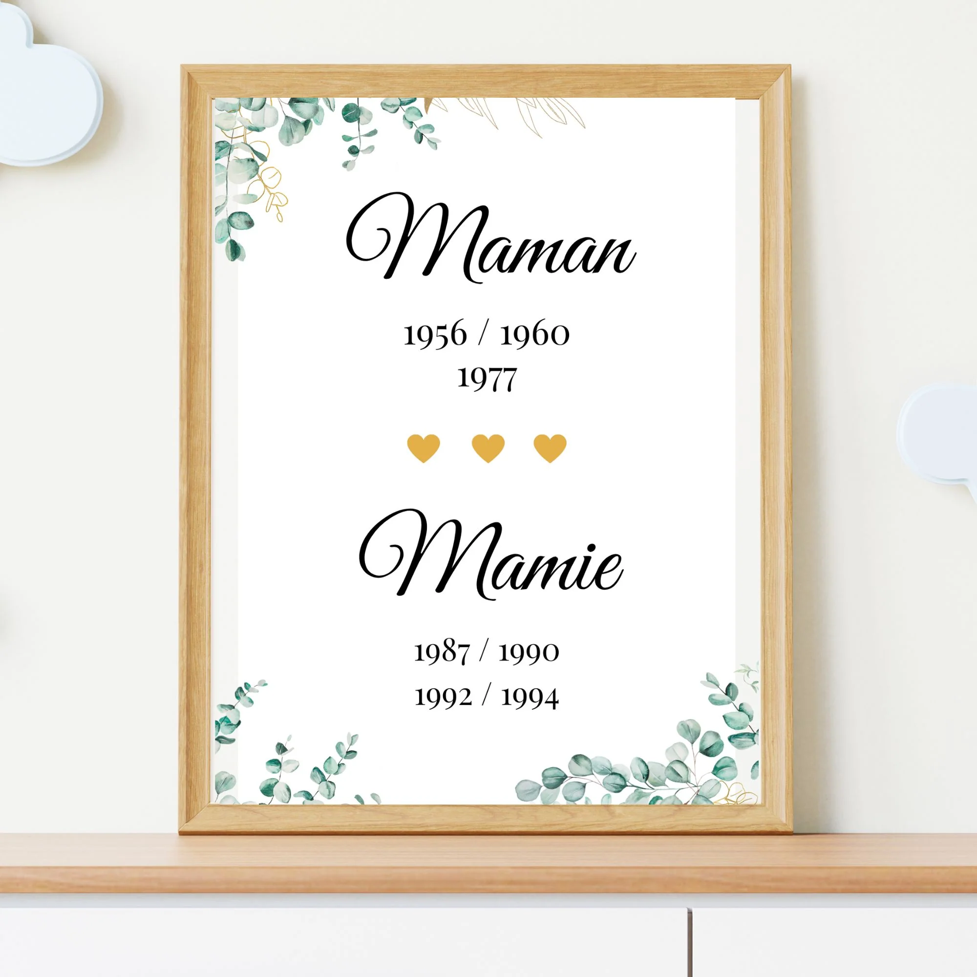 Affiche mamie personnalisée - fête des grands mères - cadeau annonce de grossesse mamie par Le Temps des Paillettes