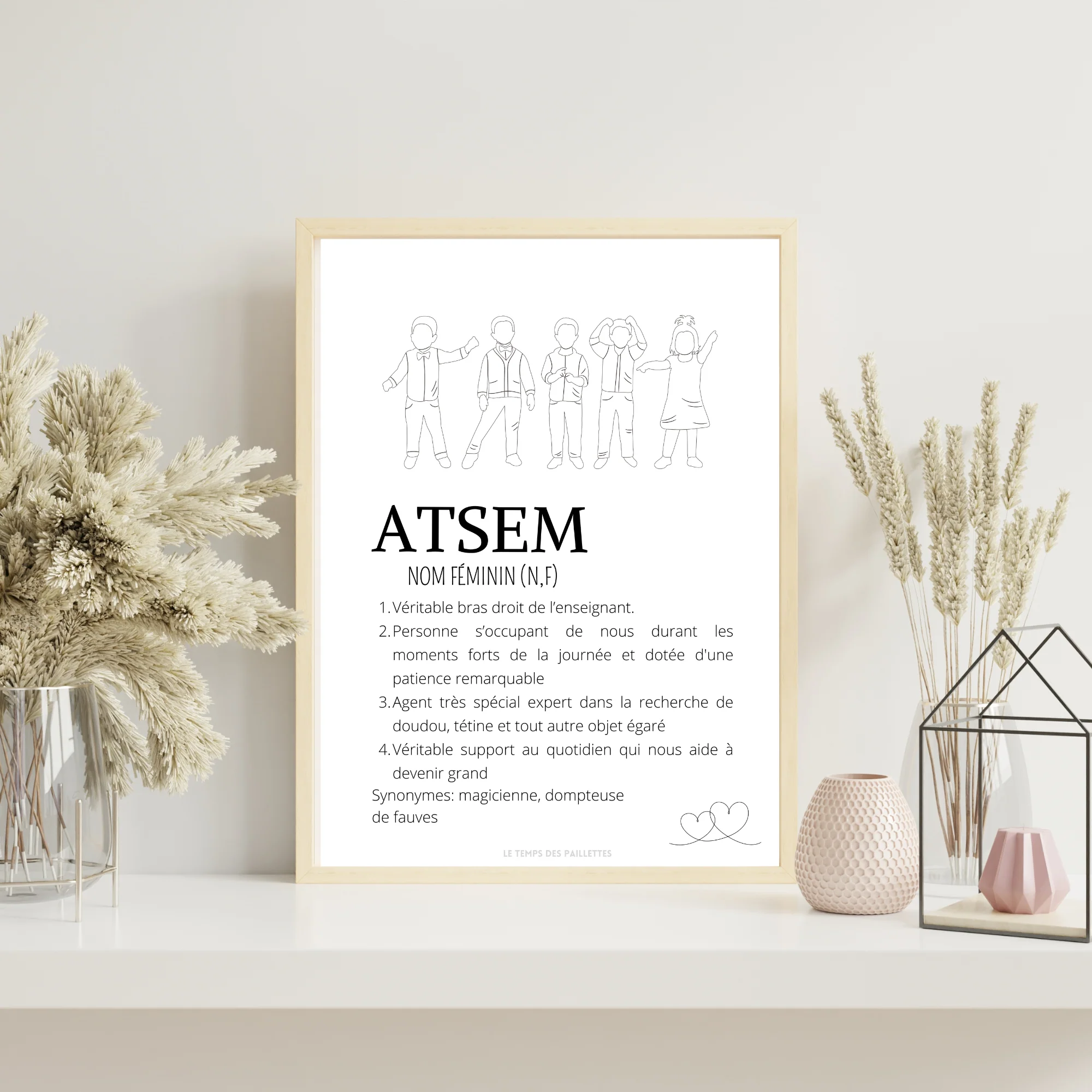 Affiche définition ATSEM personnalisée - cadeau ATSEM personnalisée - cadre ATSEM par Le Temps des Paillettes – Image 7