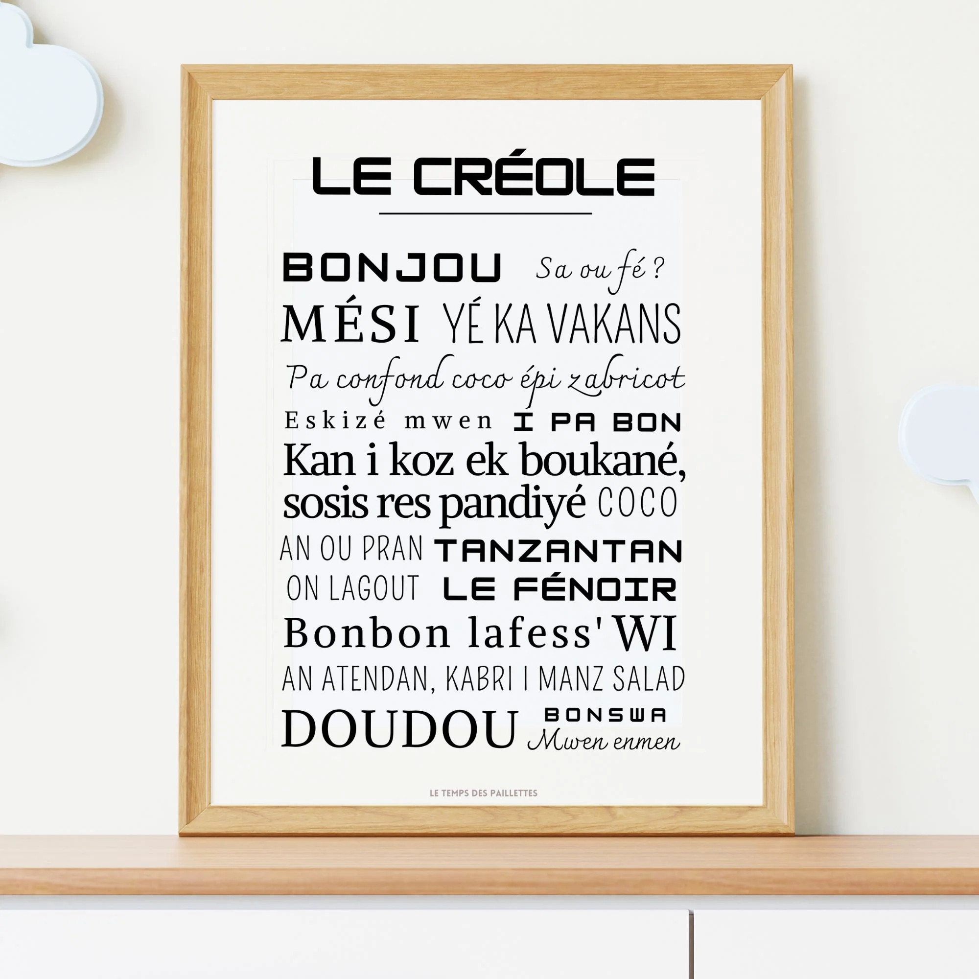 Affiche Le créole - Affiche mots et expressions en créole - Affiche minimaliste antille par Le Temps des Paillettes – Image 4