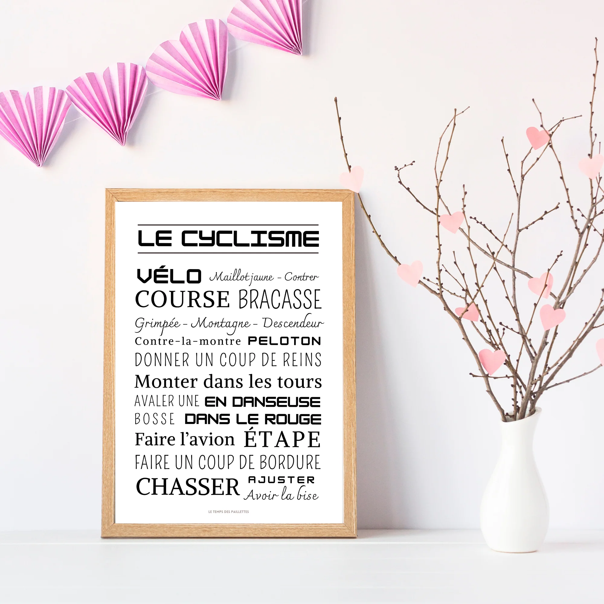 Affiche cyclisme - Affiche mots et expressions du vélo - Poster cyclisme par Le Temps des Paillettes – Image 4