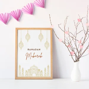 Affiche ramadan mubarak - affiche minimaliste islam  par Le Temps des Paillettes