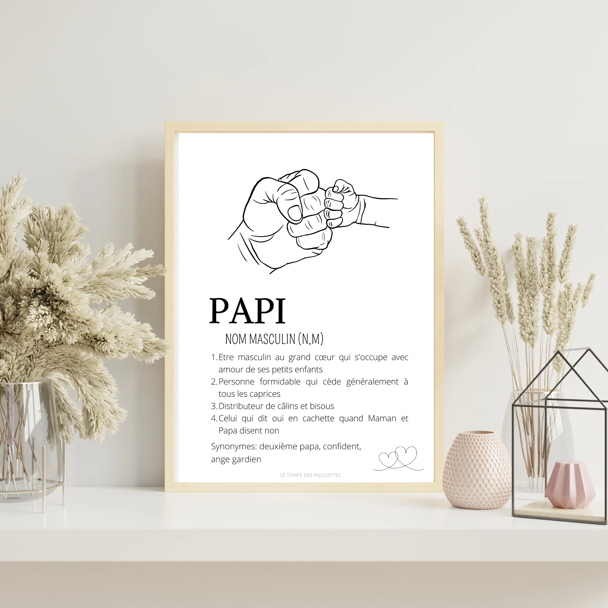 Affiche Définition Papi - Poster papy personnalisé - Cadeau pour papi personnalisé par Le Temps des Paillettes – Image 4