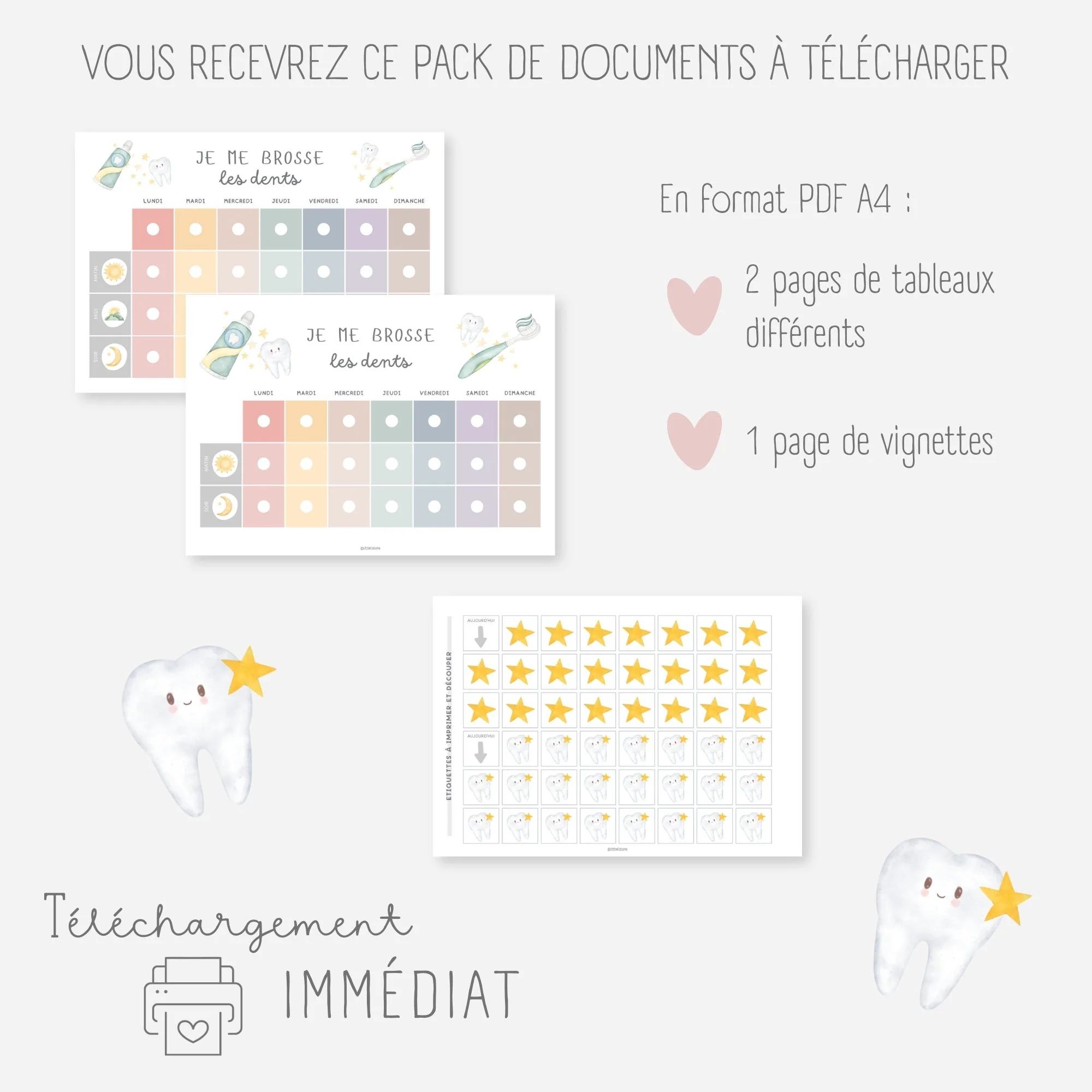 Tableau brossage des dents - Je me brosse les dents – Image 6