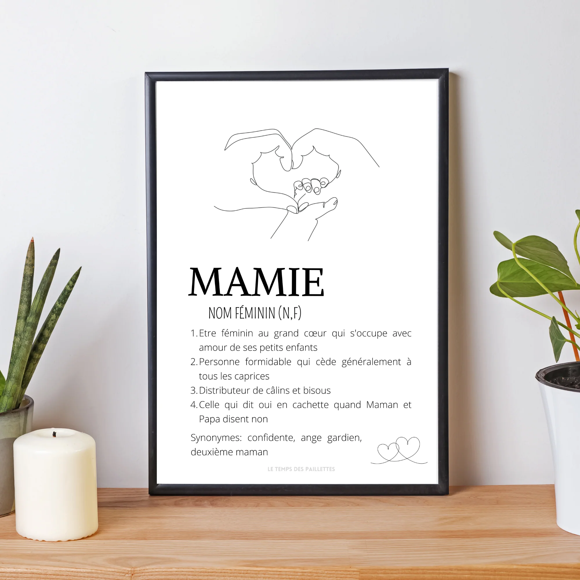 Affiche définition mamie personnalisée - Affiche mamie personnalisée - cadeau mamie personnalisée par Le Temps des Paillettes – Image 7