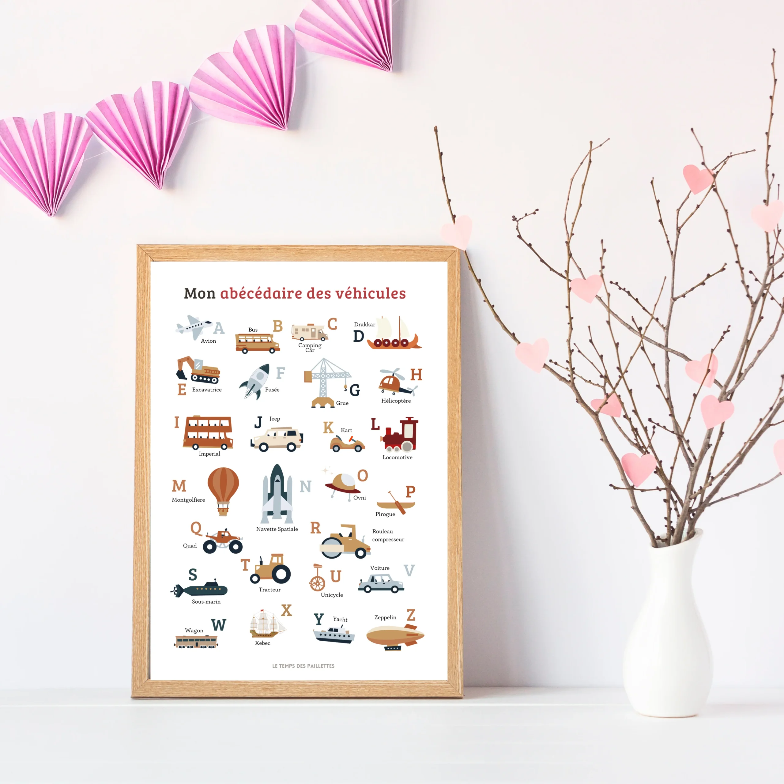 Affiche abécédaire des véhicules - décoration engins – Image 5