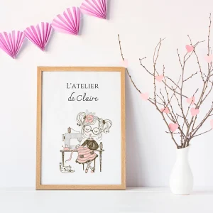 Affiche Atelier de Couture Personnalisée