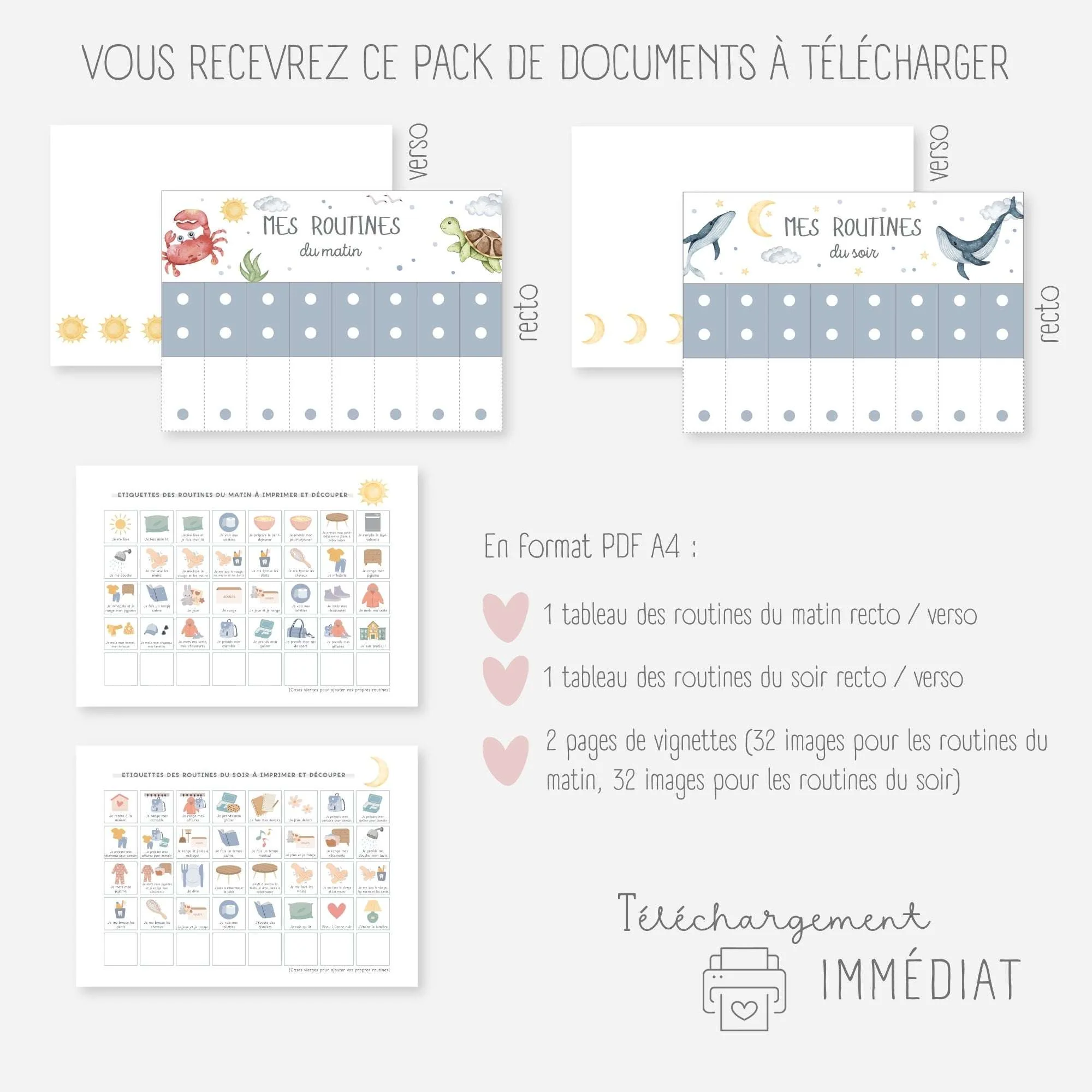 Mes tableaux de routines pliables - Océan – Image 7