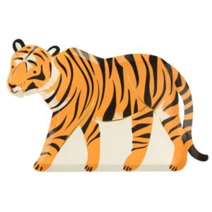 8 grandes assiettes tigre
