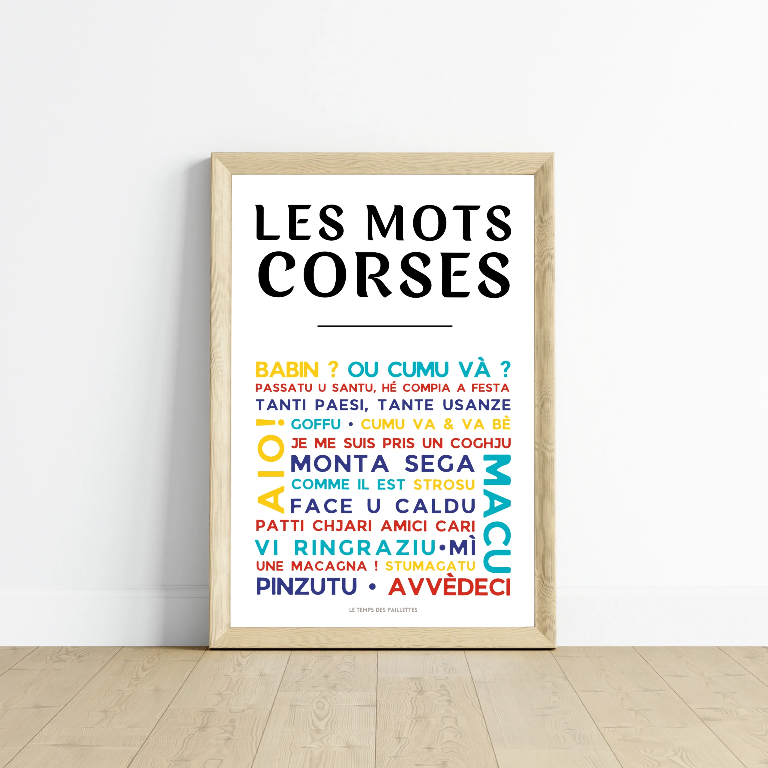 Affiche Le corse - Poster mots corses par Le Temps des Paillettes – Image 4