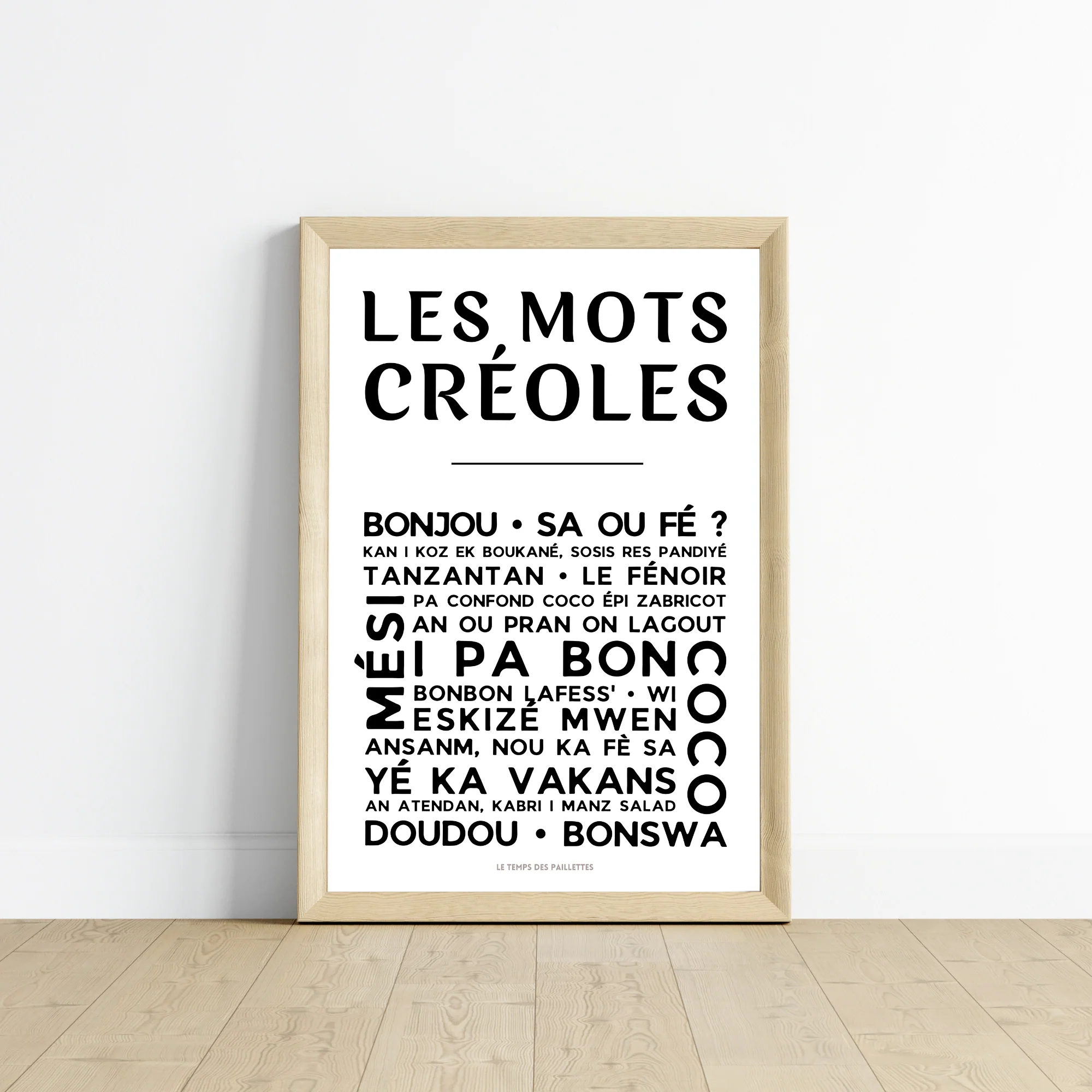 Affiche Le créole - Poster mots créoles par Le Temps des Paillettes – Image 3
