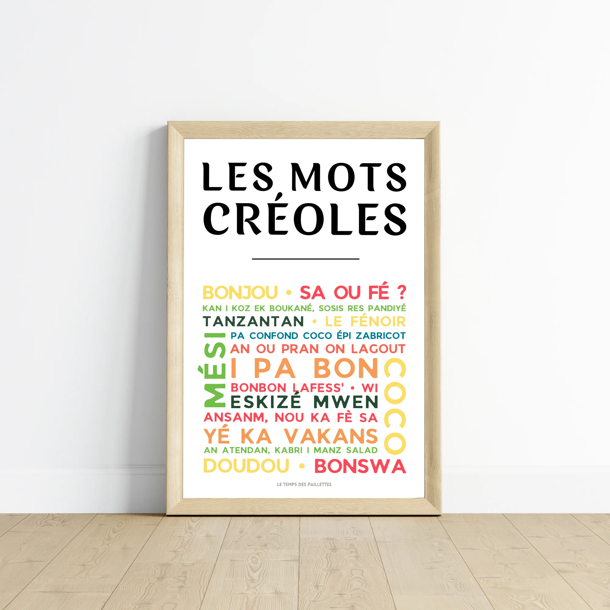 Affiche Le créole - Poster mots créoles par Le Temps des Paillettes – Image 5