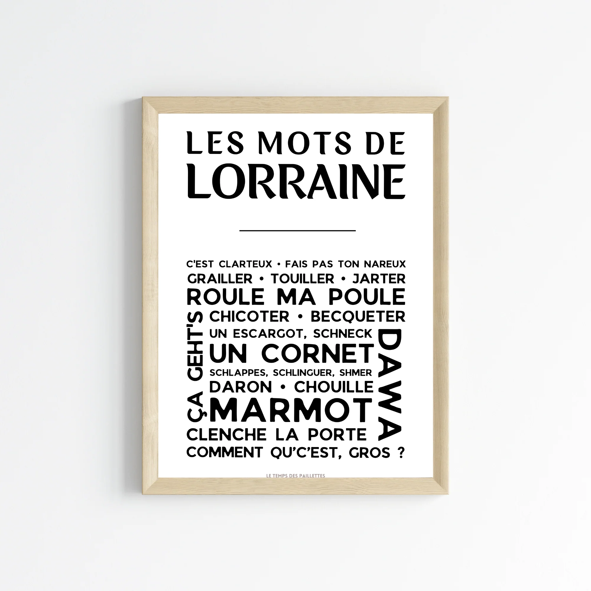 Affiche Le lorrain - Poster mots de lorraine par Le Temps des Paillettes – Image 3
