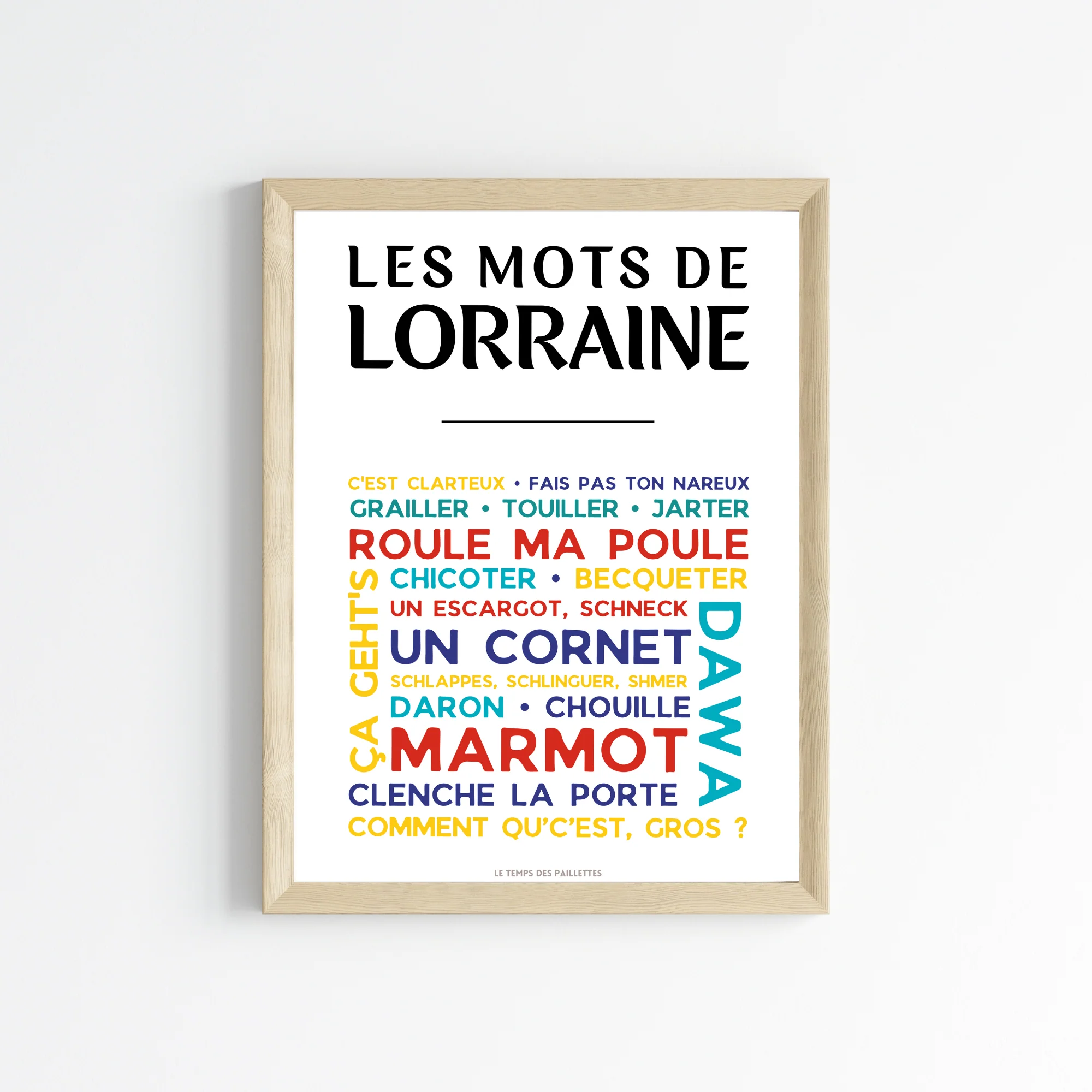 Affiche Le lorrain - Poster mots de lorraine par Le Temps des Paillettes – Image 4