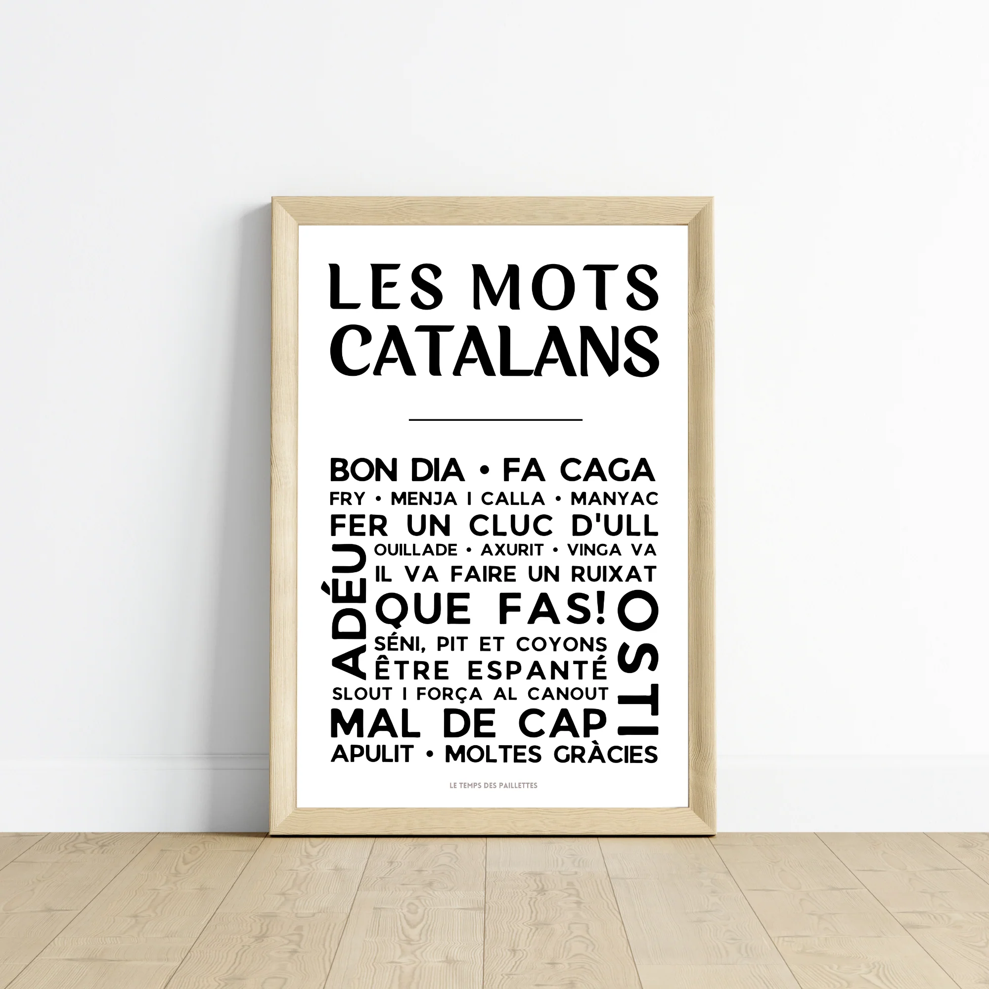 Affiche Le catalan - Poster mots catalans par Le Temps des Paillettes – Image 2