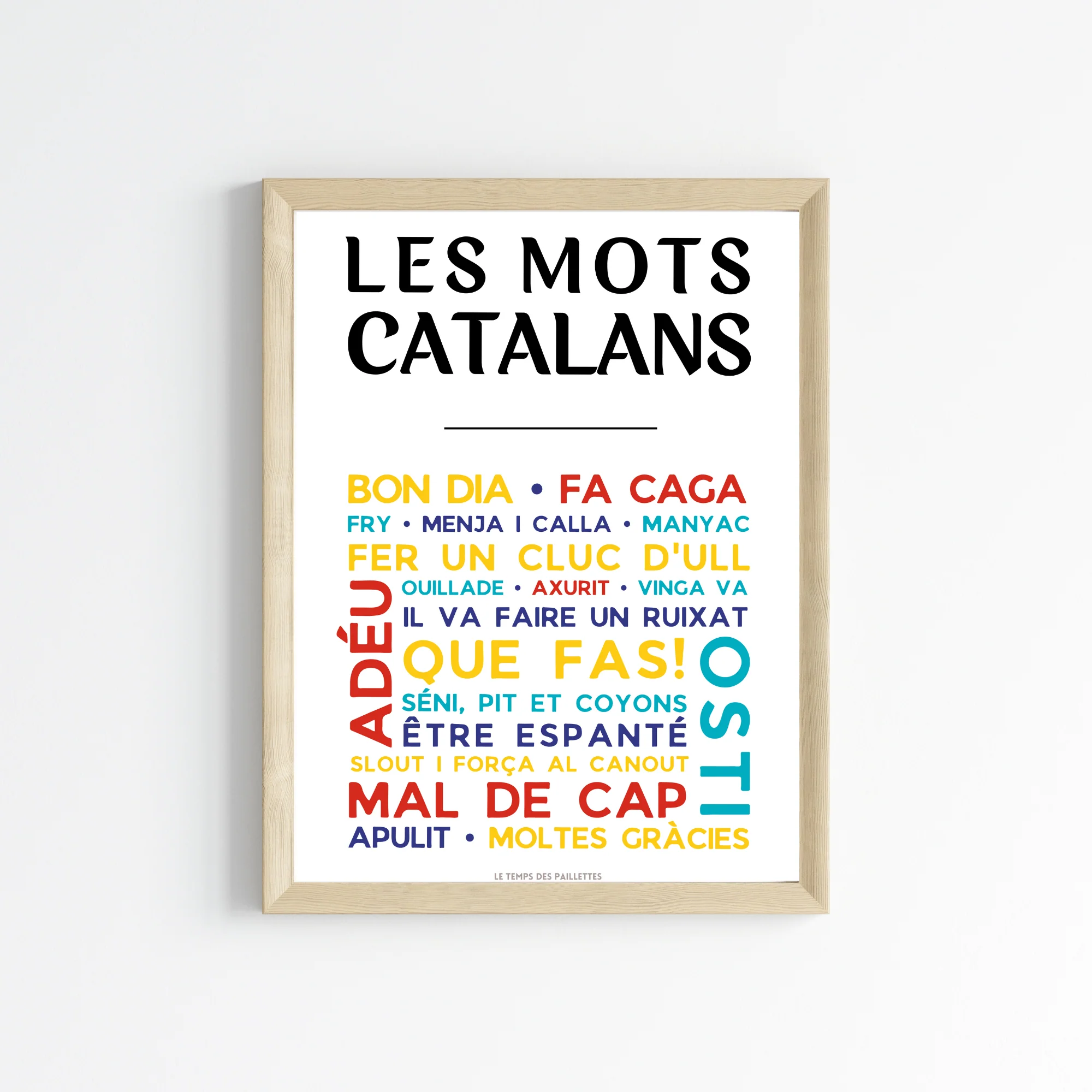 Affiche Le catalan - Poster mots catalans par Le Temps des Paillettes – Image 3