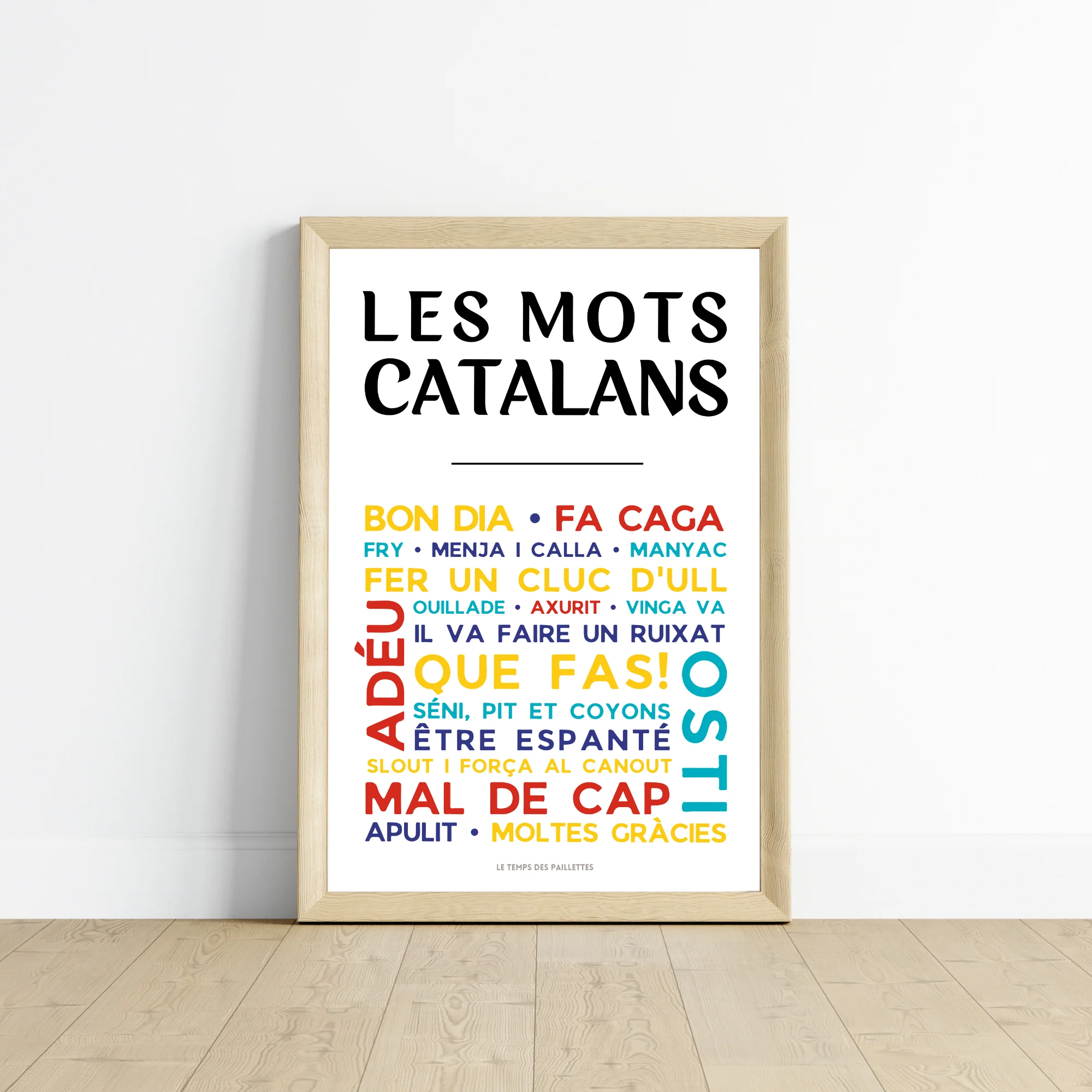 Affiche Le catalan - Poster mots catalans par Le Temps des Paillettes – Image 4