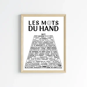 Affiche Les mots du Hand - Affiche de sport