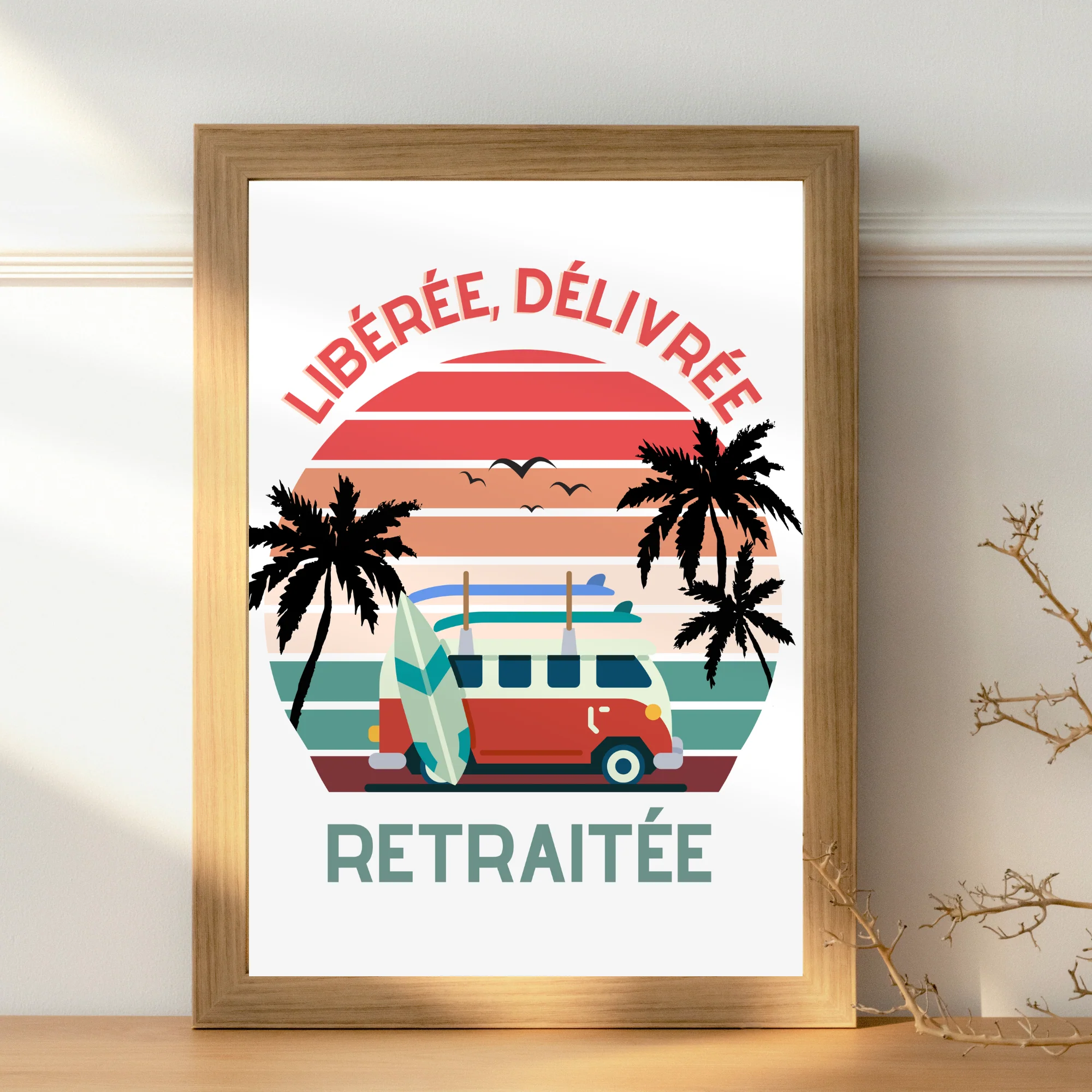 Affiche Départ en Retraite - Poster Libéré Délivré Retraité homme ou femme – Image 5