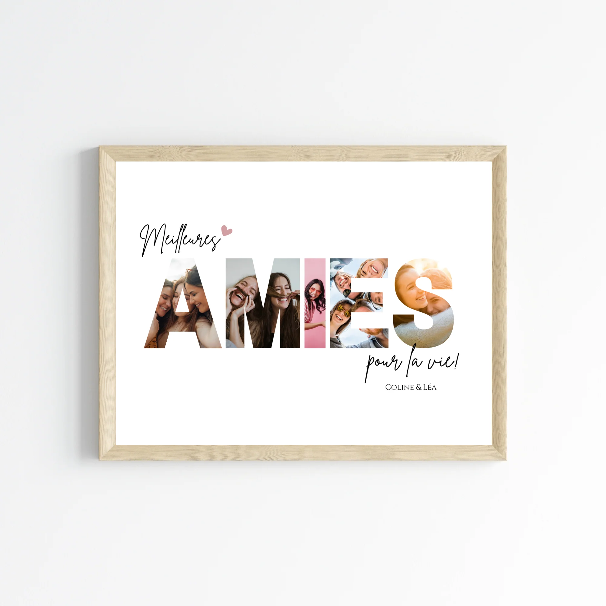 Affiche amies personnalisée photos - cadeau personnalisée BFF Meilleures amies – Image 2