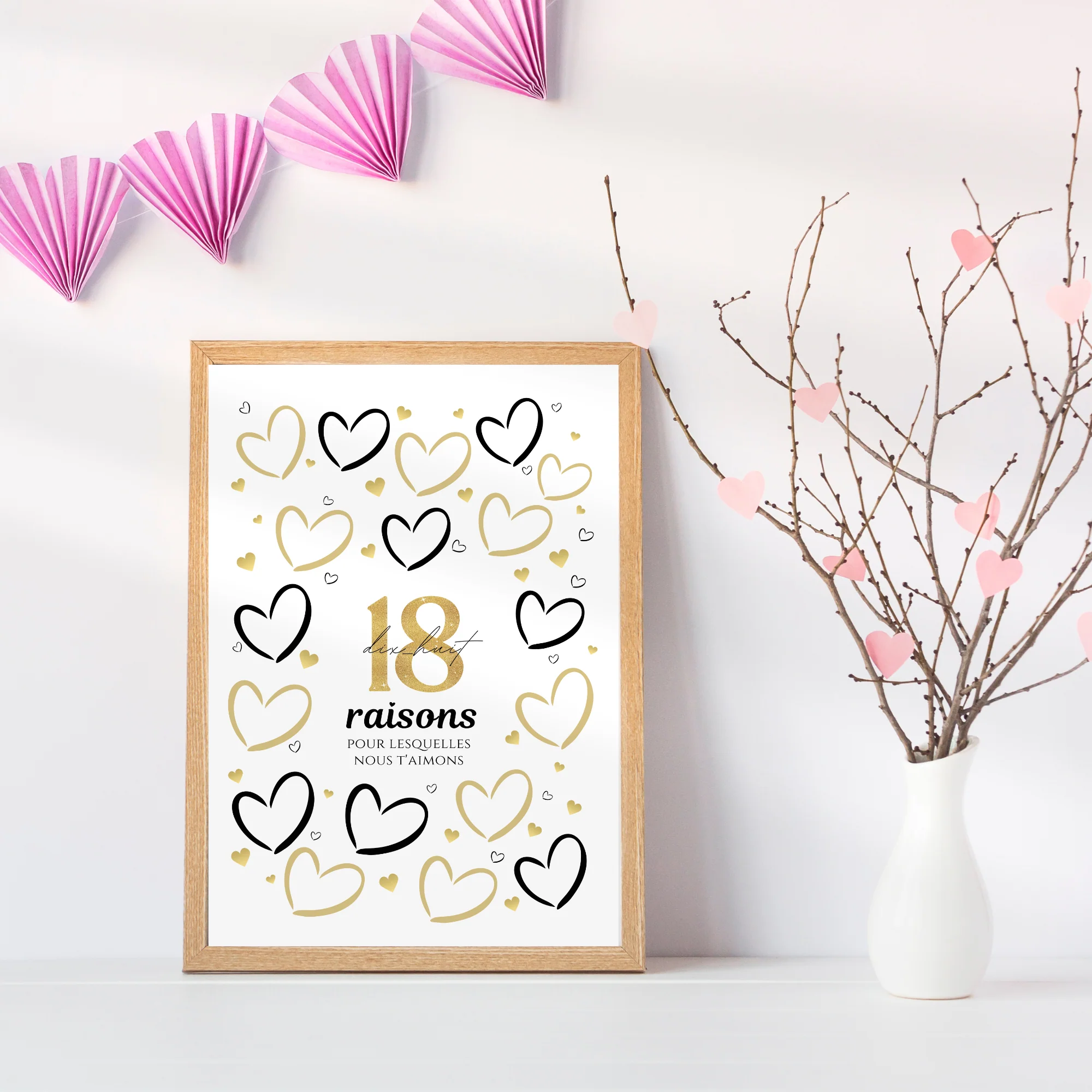 Carte Anniversaire 18 ans - Affiche raisons pour lesquelles nous t’aimons – Image 8