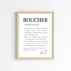 Affiche définition boucher