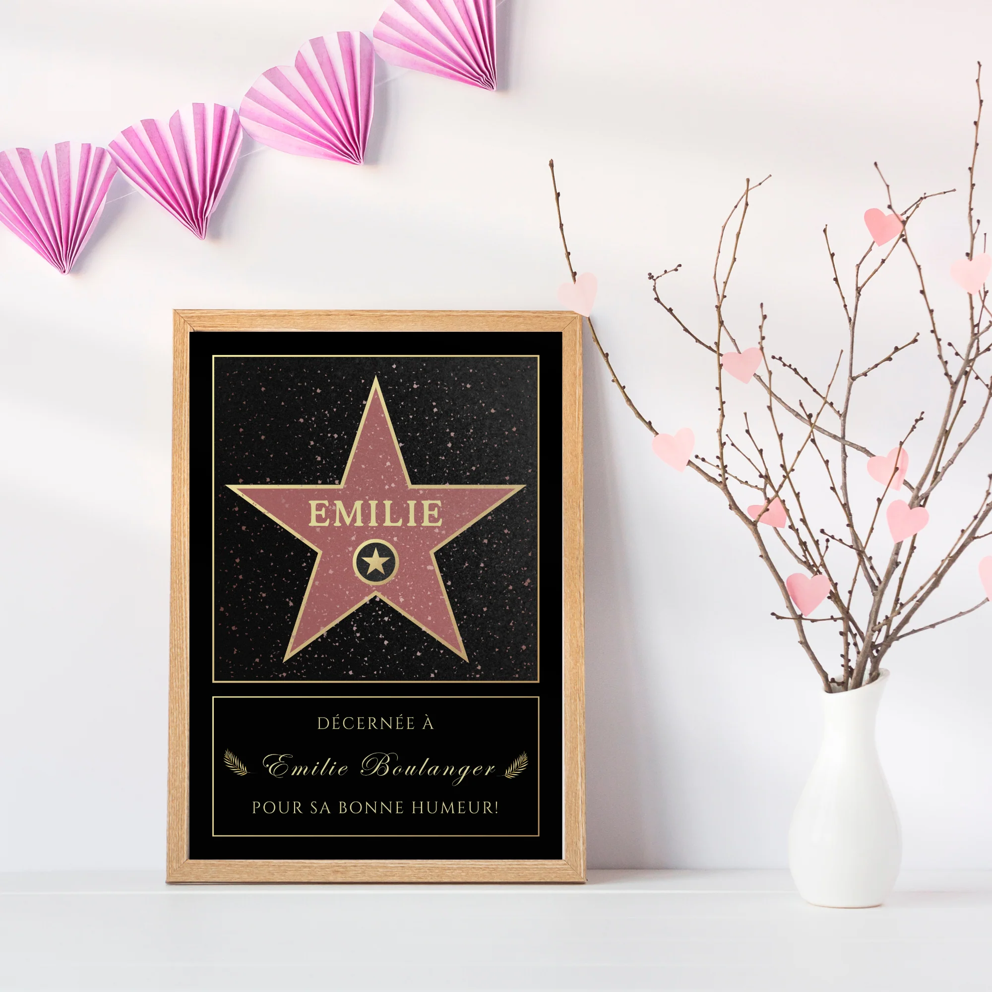 Affiche Etoile De Star Personnalisé - Message Personnalisable - Poster Hollywood Boulevard - Affiche personnalisé - Idée cadeau noel – Image 4