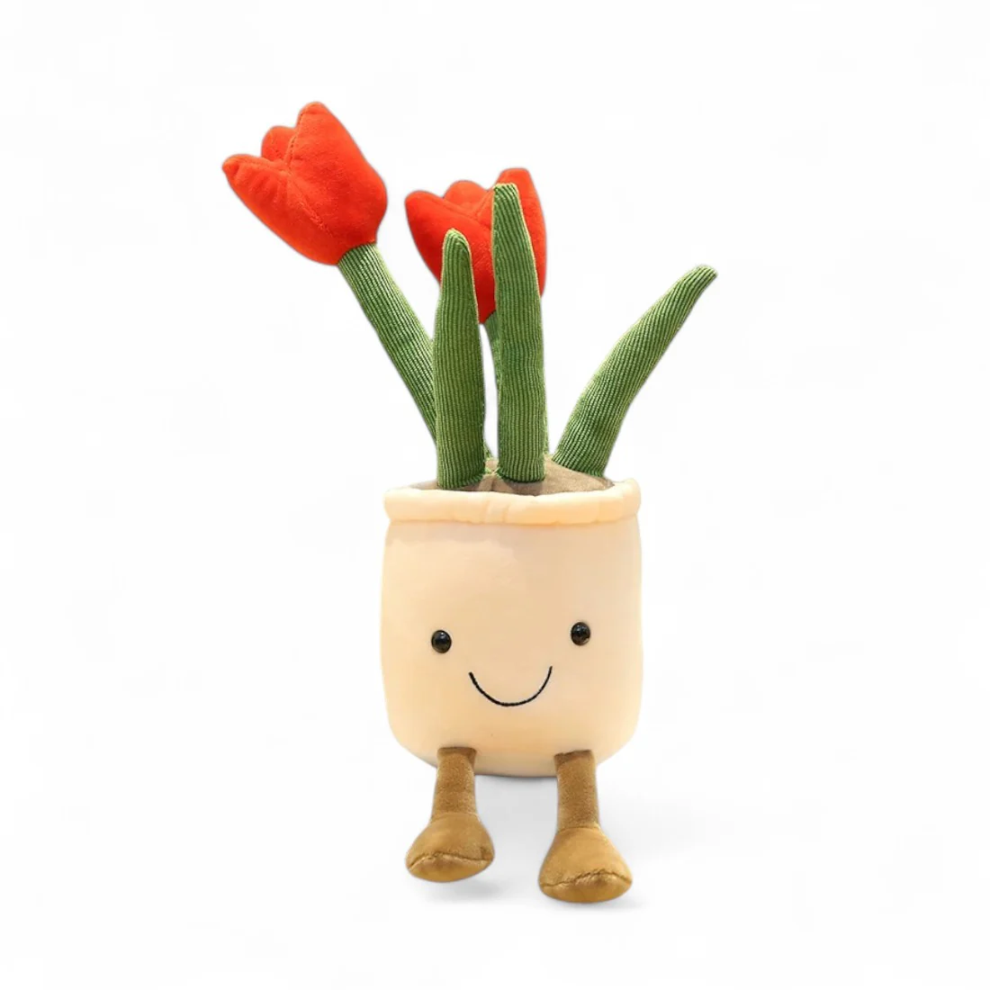 Peluche plante kawaii tulipes en pot