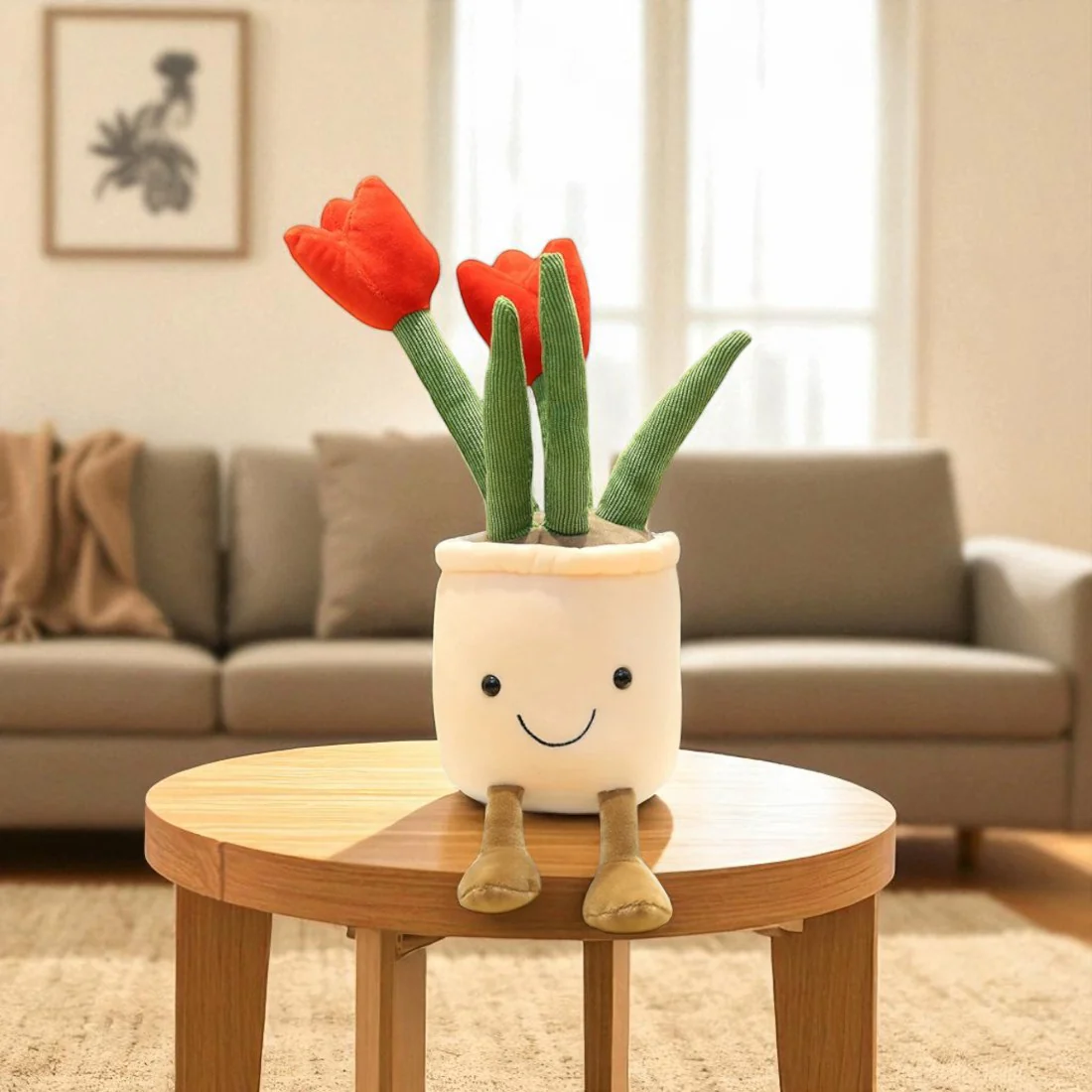 Peluche plante kawaii tulipes en pot – Image 4