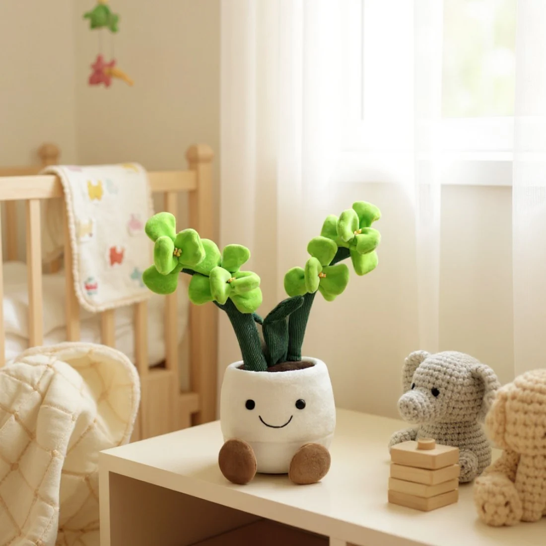 Peluche plante kawaii orchidée douce et colorée – Image 2
