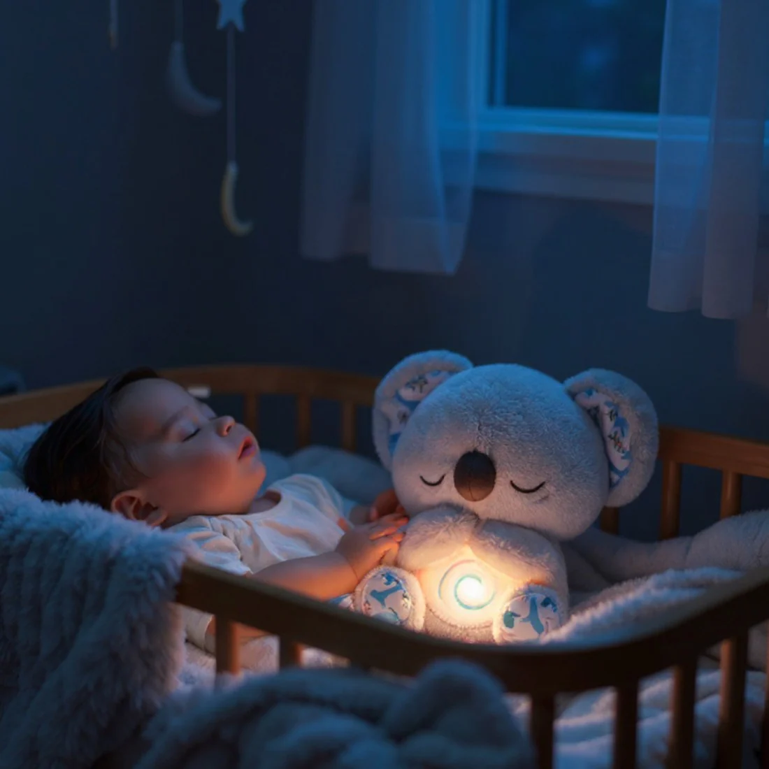 Peluche koala respirante et lumineuse pour apaiser bébé – Image 2