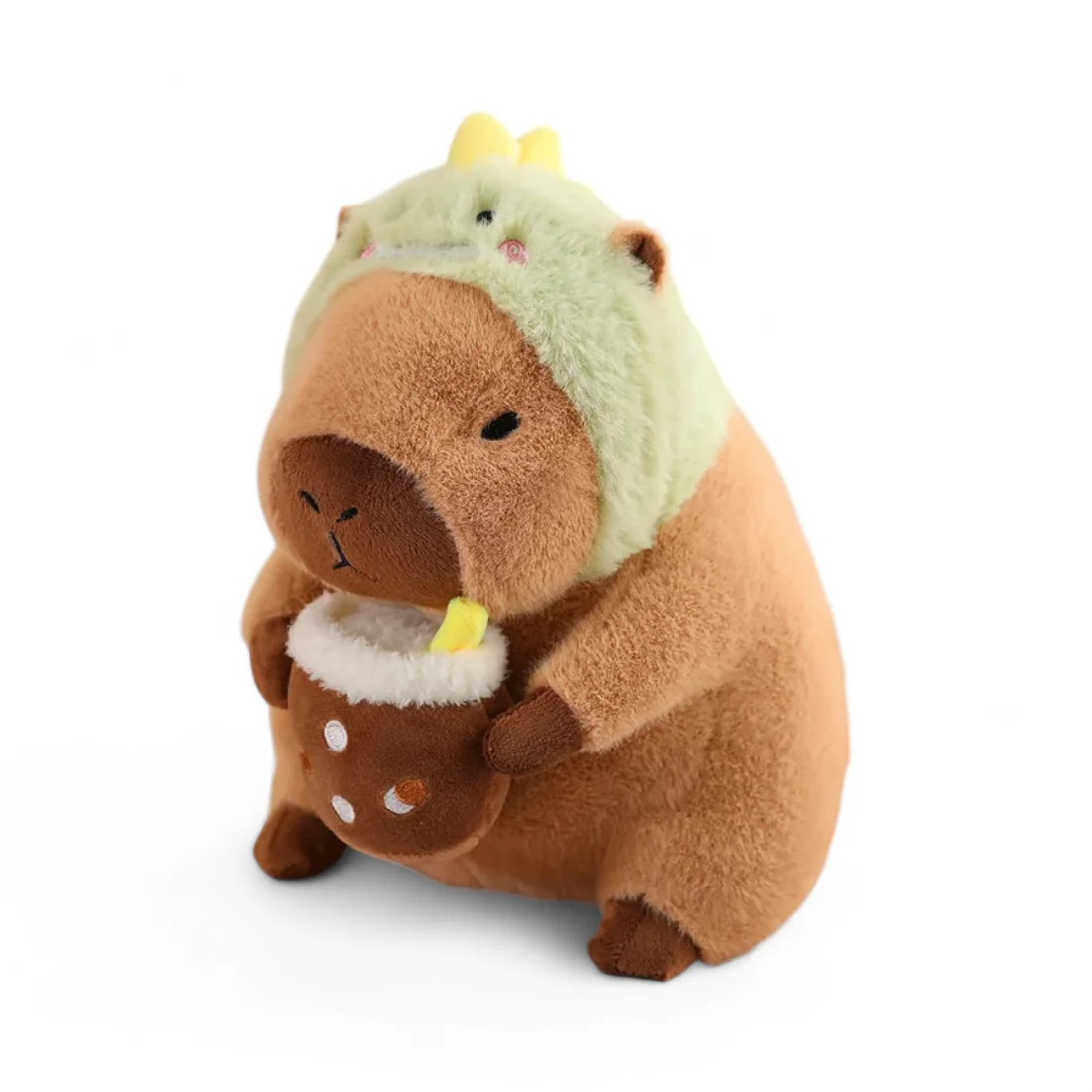 Peluche capybara avec boisson et bonnet rigolo – Image 7