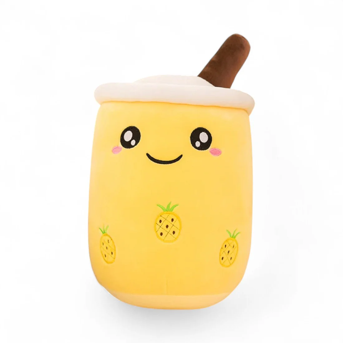 Peluche kawaii bubble milk tea à l’ananas