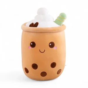 Peluche kawaii bubble milk tea gourmand