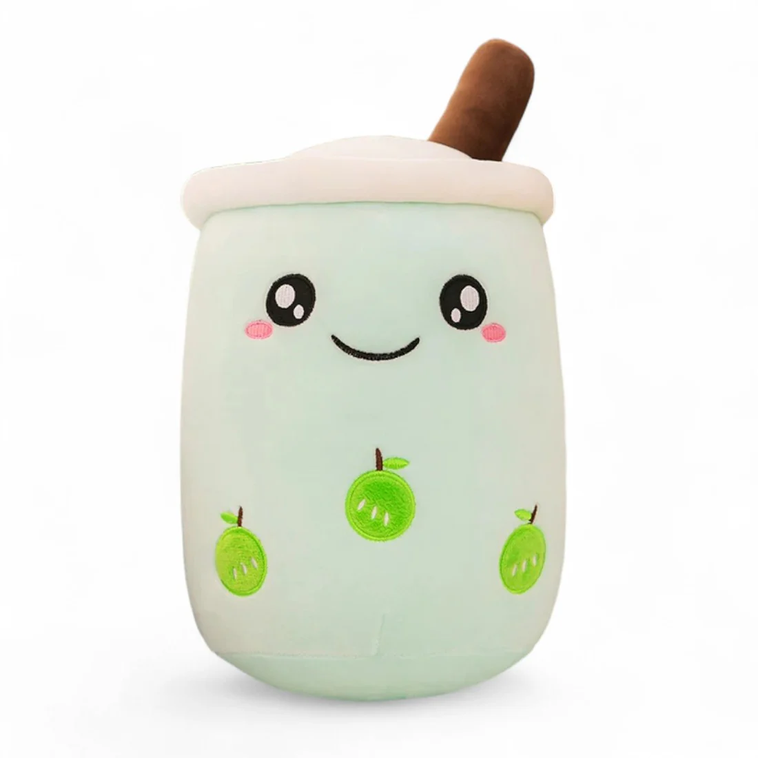 Peluche kawaii bubble milk tea pomme verte